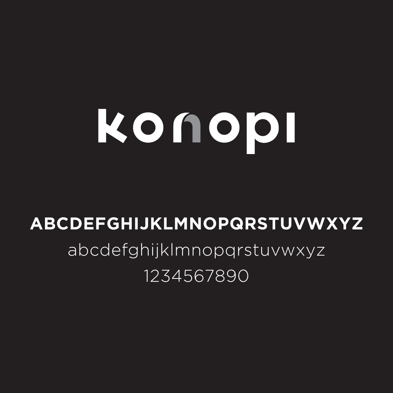 konopi branding logo and typography