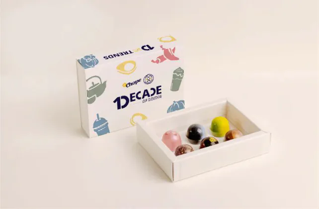 Bon-bon box packaging for the Diners Choice award