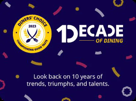 Diners' Choice 1 Decade of Dining lock-up