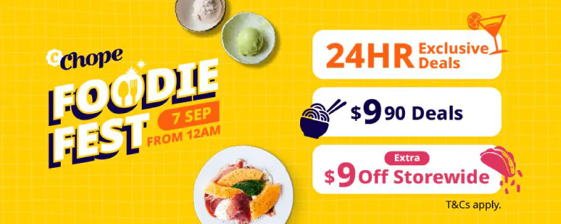 Foodie Fest banner listing the 24 hour deals