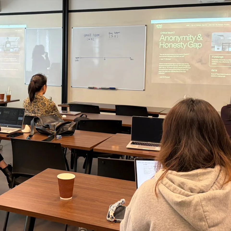Presenting the research findings on anonymity and the honesty gap to the project team